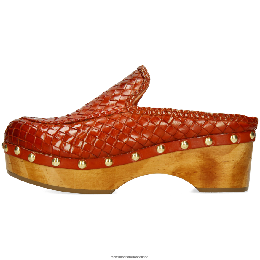 Women Melvin & Hamilton Red Flora 13 Clogs P4V68P1991