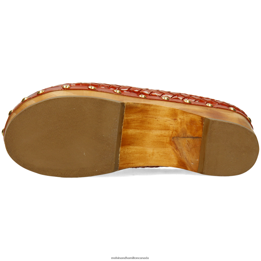 Women Melvin & Hamilton Red Flora 13 Clogs P4V68P1991