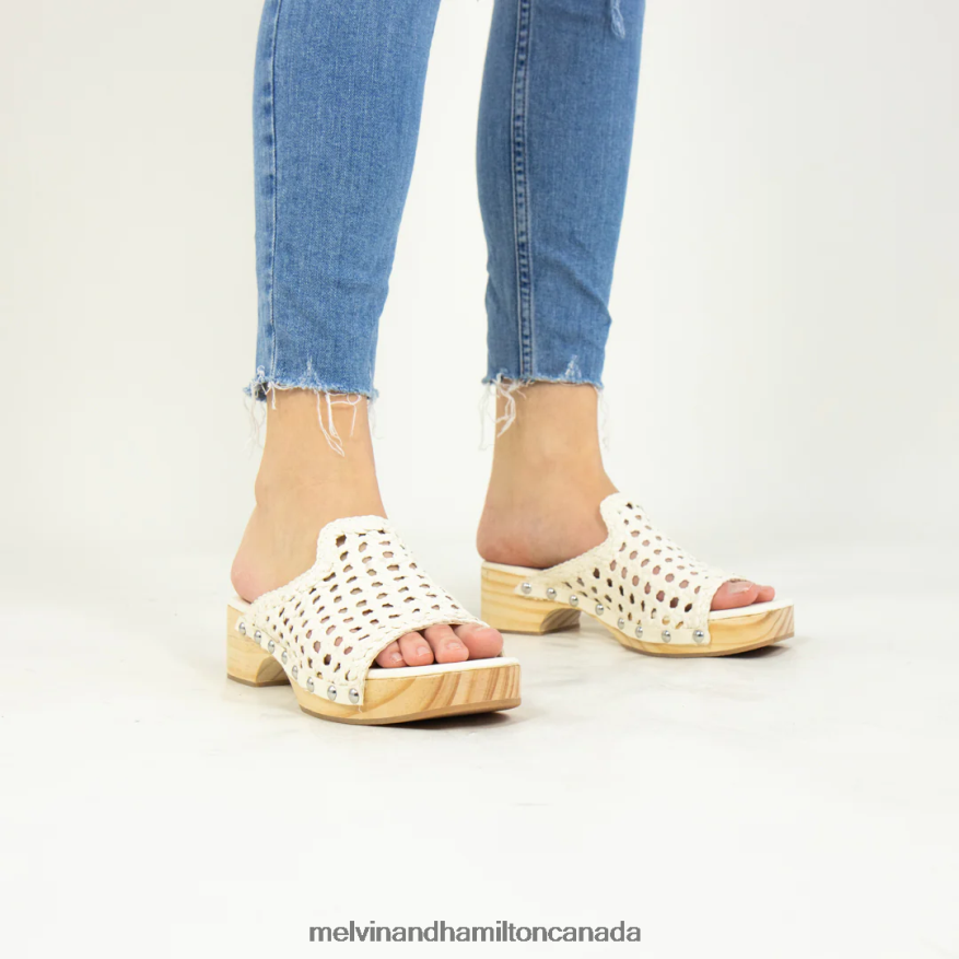 Women Melvin & Hamilton White Maria 1 Clogs P4V68P1983