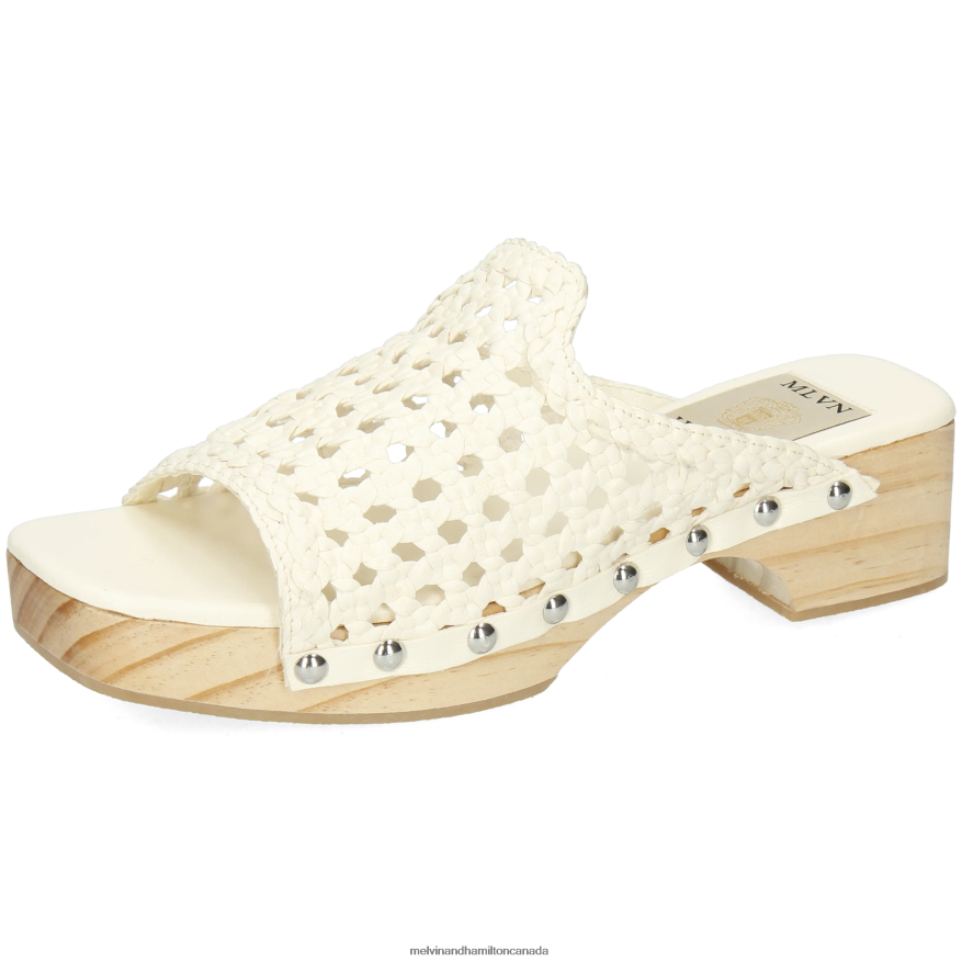 Women Melvin & Hamilton White Maria 1 Clogs P4V68P1983