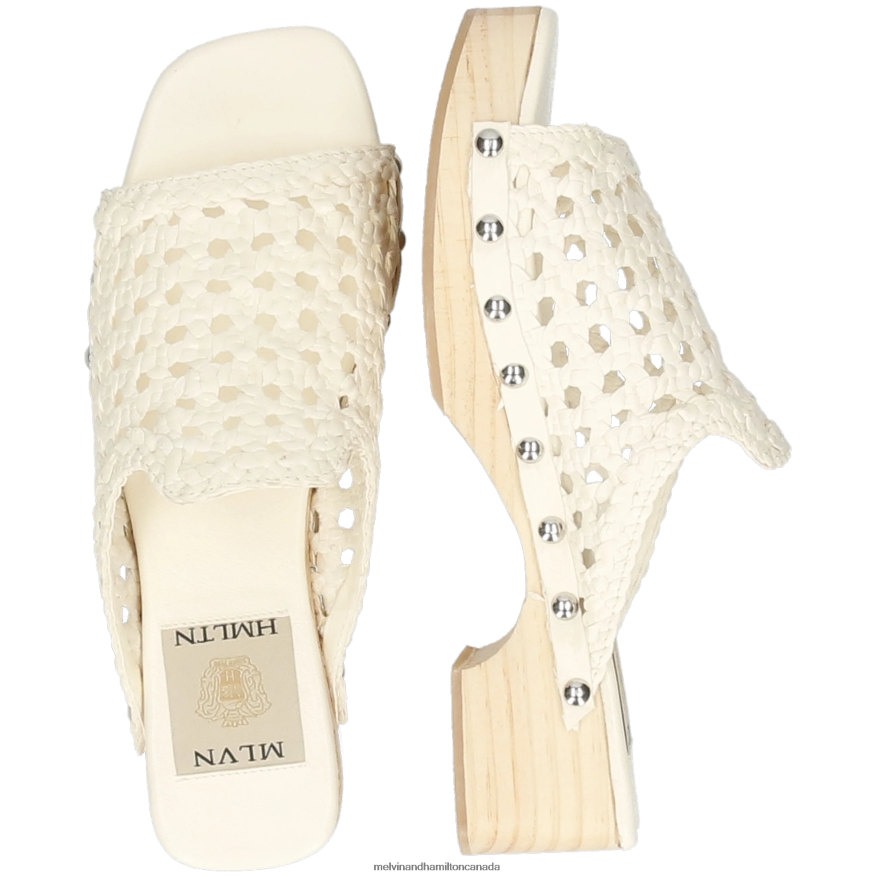 Women Melvin & Hamilton White Maria 1 Clogs P4V68P1983