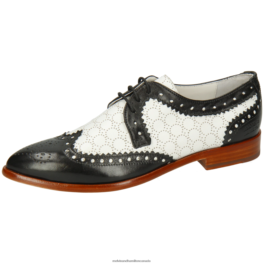 Women Melvin & Hamilton Black Jessy 53 Derby Shoes P4V68P1501