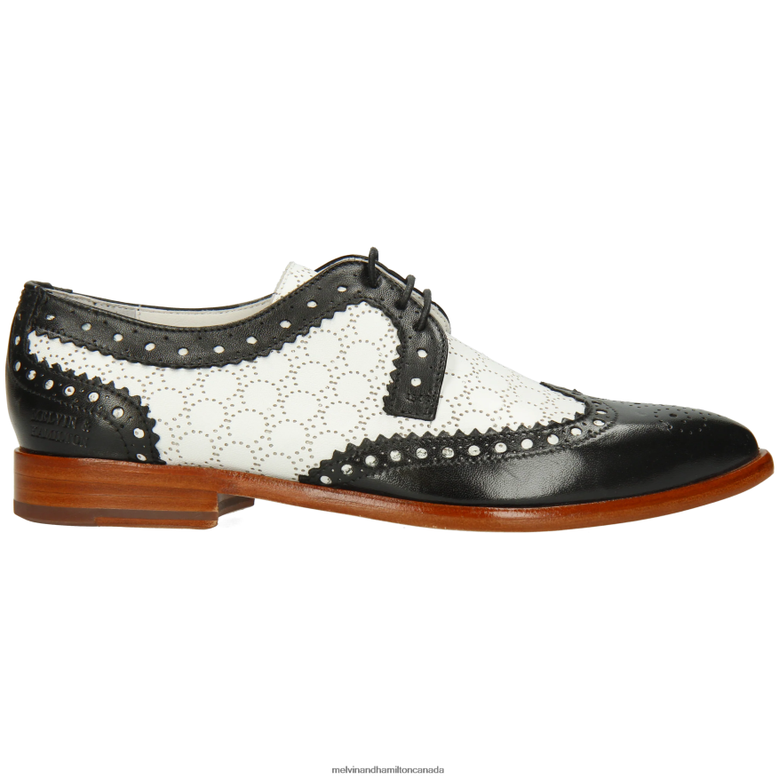 Women Melvin & Hamilton Black Jessy 53 Derby Shoes P4V68P1501