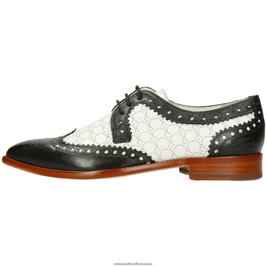 Women Melvin & Hamilton Black Jessy 53 Derby Shoes P4V68P1501