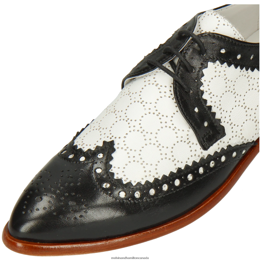 Women Melvin & Hamilton Black Jessy 53 Derby Shoes P4V68P1501