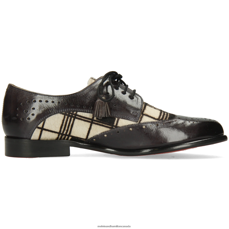 Women Melvin & Hamilton Black Selina 41 Derby Shoes P4V68P1510