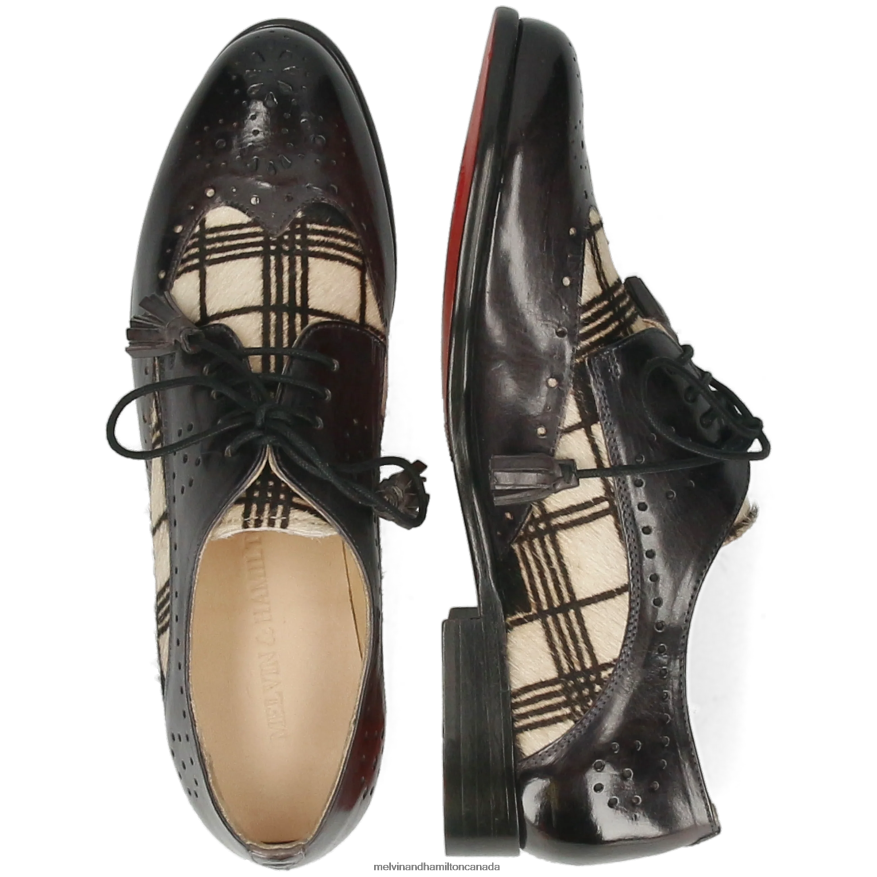 Women Melvin & Hamilton Black Selina 41 Derby Shoes P4V68P1510