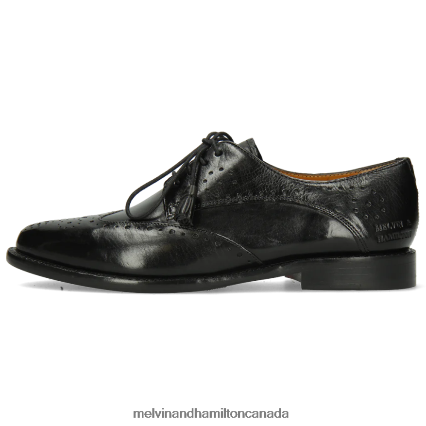 Women Melvin & Hamilton Black Selina 41 Derby Shoes P4V68P1528
