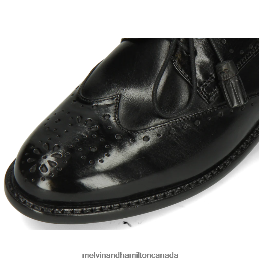 Women Melvin & Hamilton Black Selina 41 Derby Shoes P4V68P1528