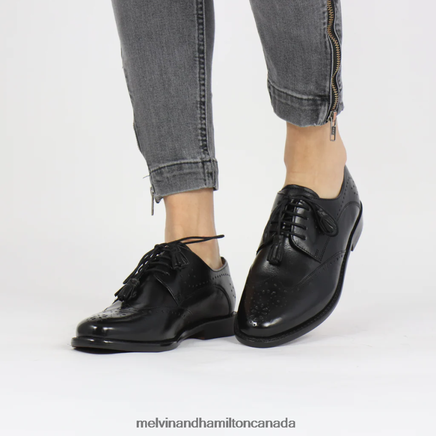 Women Melvin & Hamilton Black Selina 41 Derby Shoes P4V68P1528