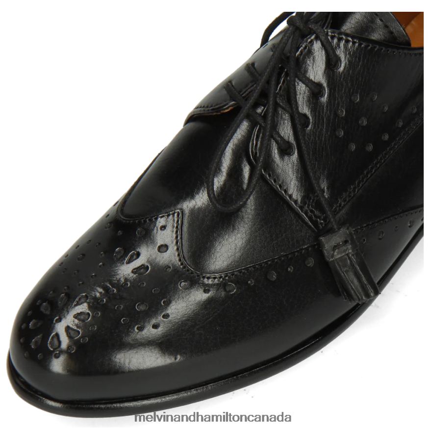 Women Melvin & Hamilton Black Selina 41 Derby Shoes P4V68P1532
