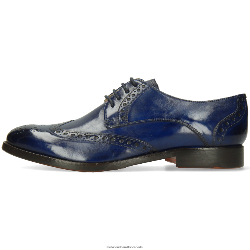 Women Melvin & Hamilton Blue Amelie 3 Derby Shoes P4V68P1499