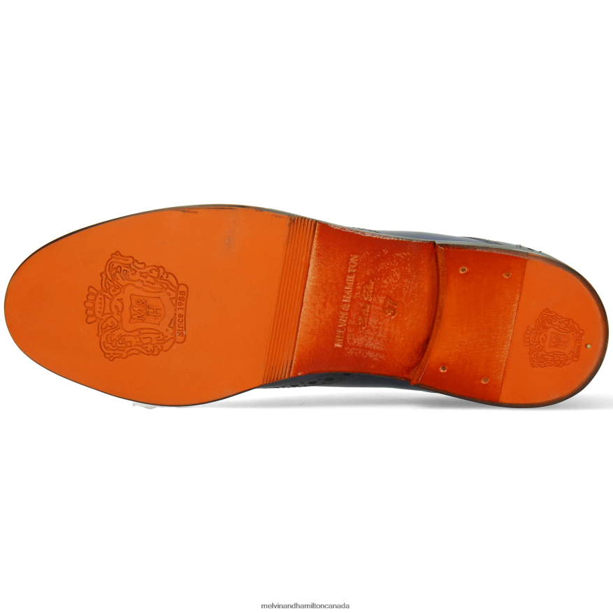 Women Melvin & Hamilton Blue Amelie 3 Derby Shoes P4V68P1499