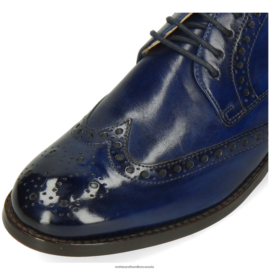 Women Melvin & Hamilton Blue Amelie 3 Derby Shoes P4V68P1499