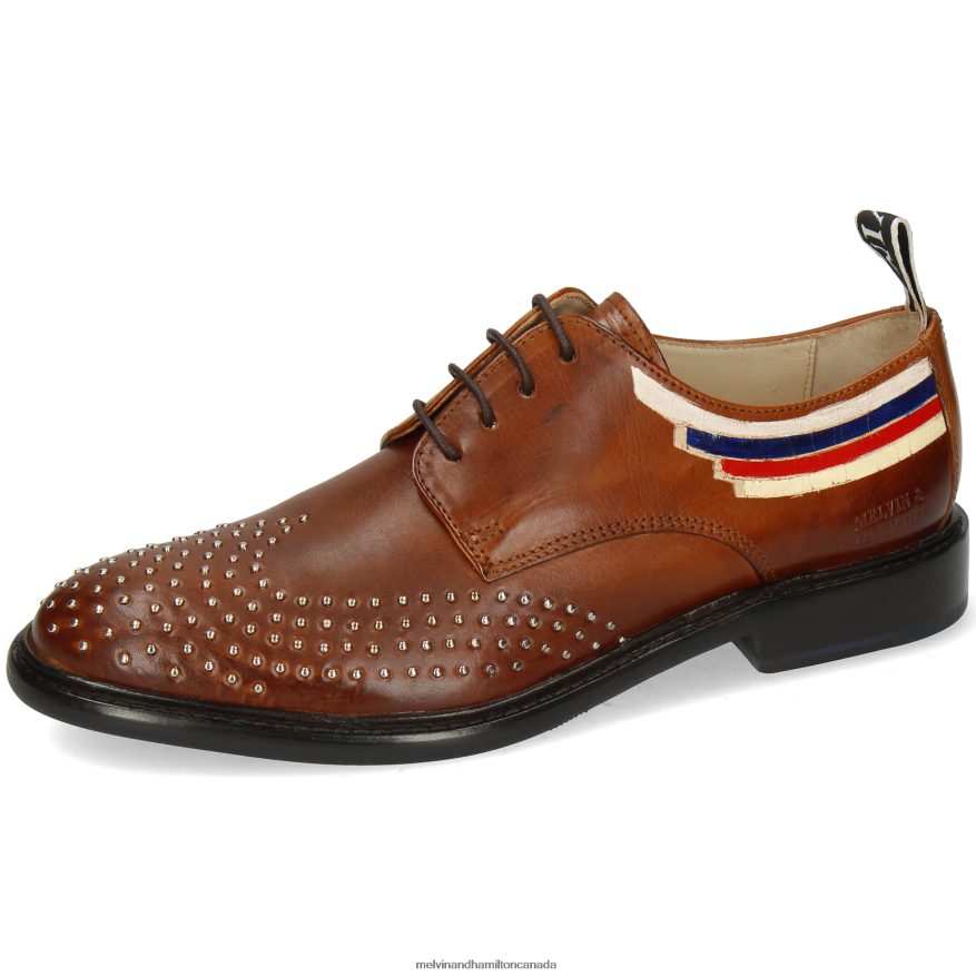 Women Melvin & Hamilton Brown Sally 151 Derby Shoes P4V68P1526