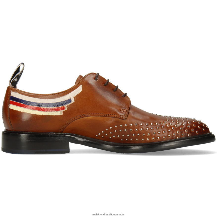 Women Melvin & Hamilton Brown Sally 151 Derby Shoes P4V68P1526