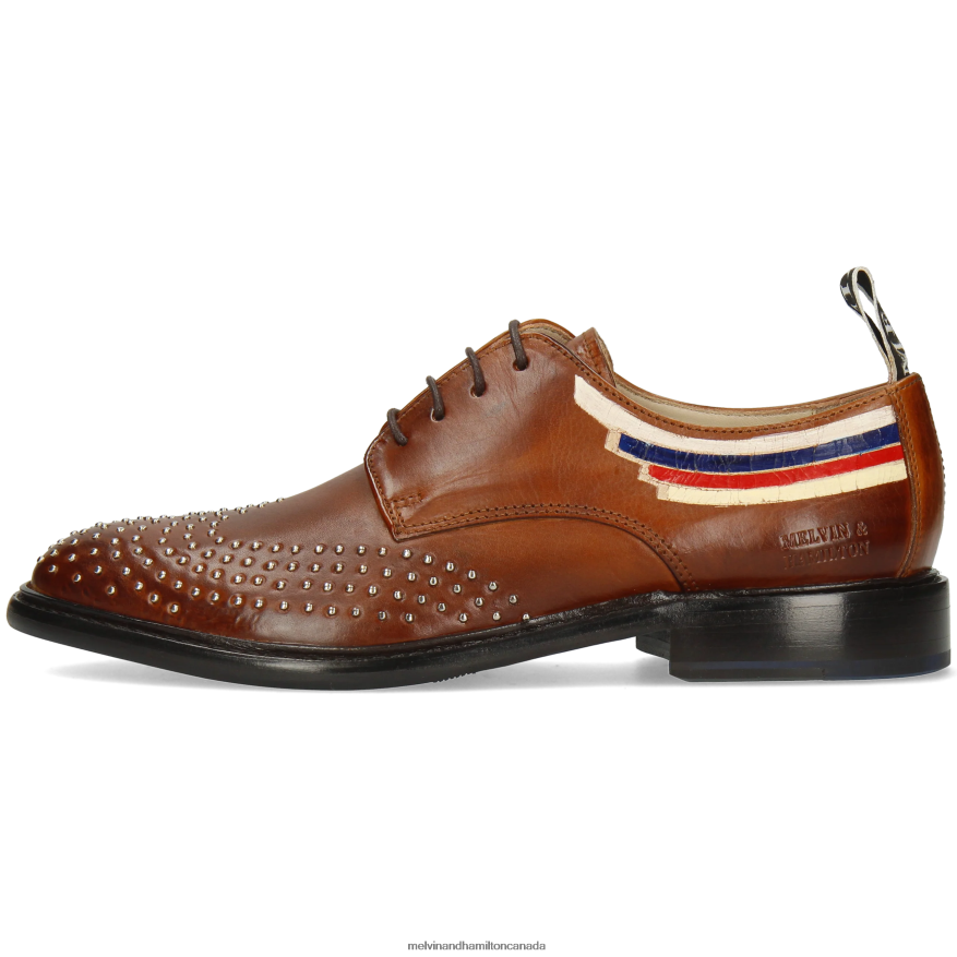 Women Melvin & Hamilton Brown Sally 151 Derby Shoes P4V68P1526
