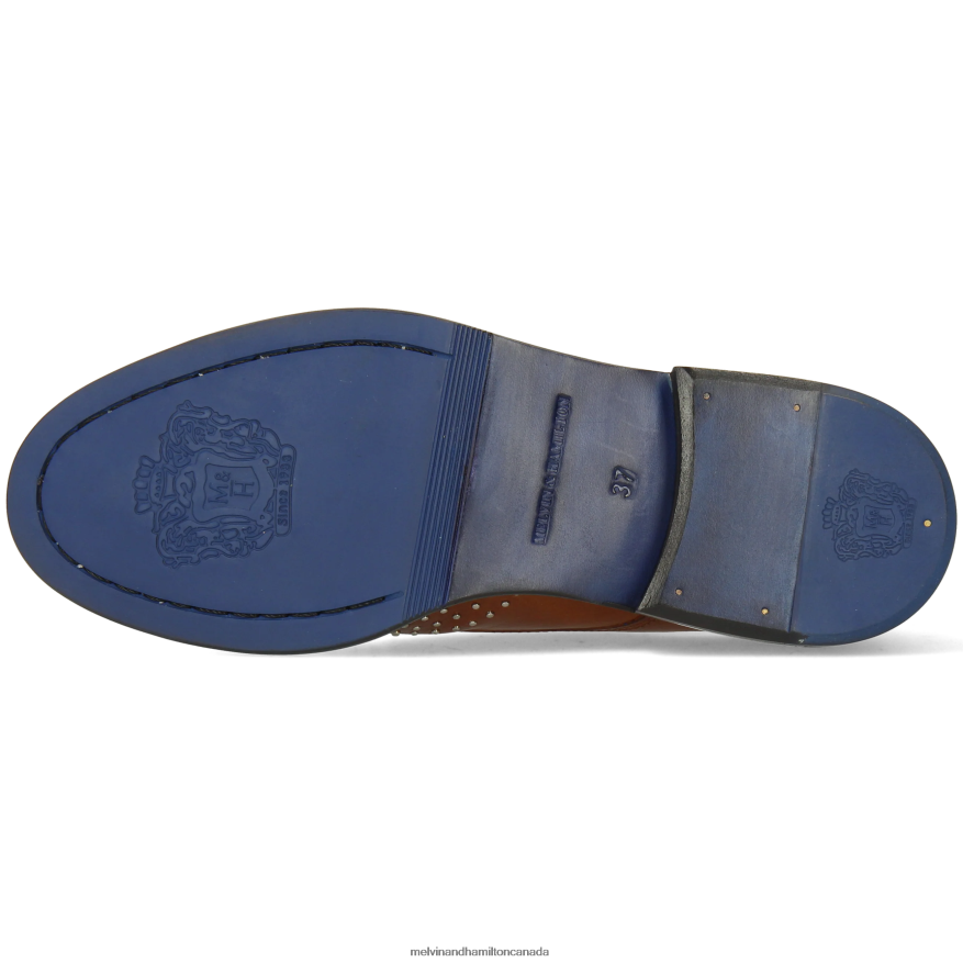 Women Melvin & Hamilton Brown Sally 151 Derby Shoes P4V68P1526