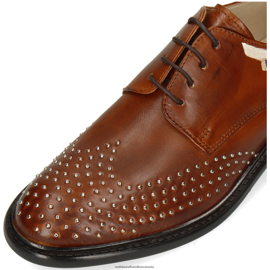 Women Melvin & Hamilton Brown Sally 151 Derby Shoes P4V68P1526