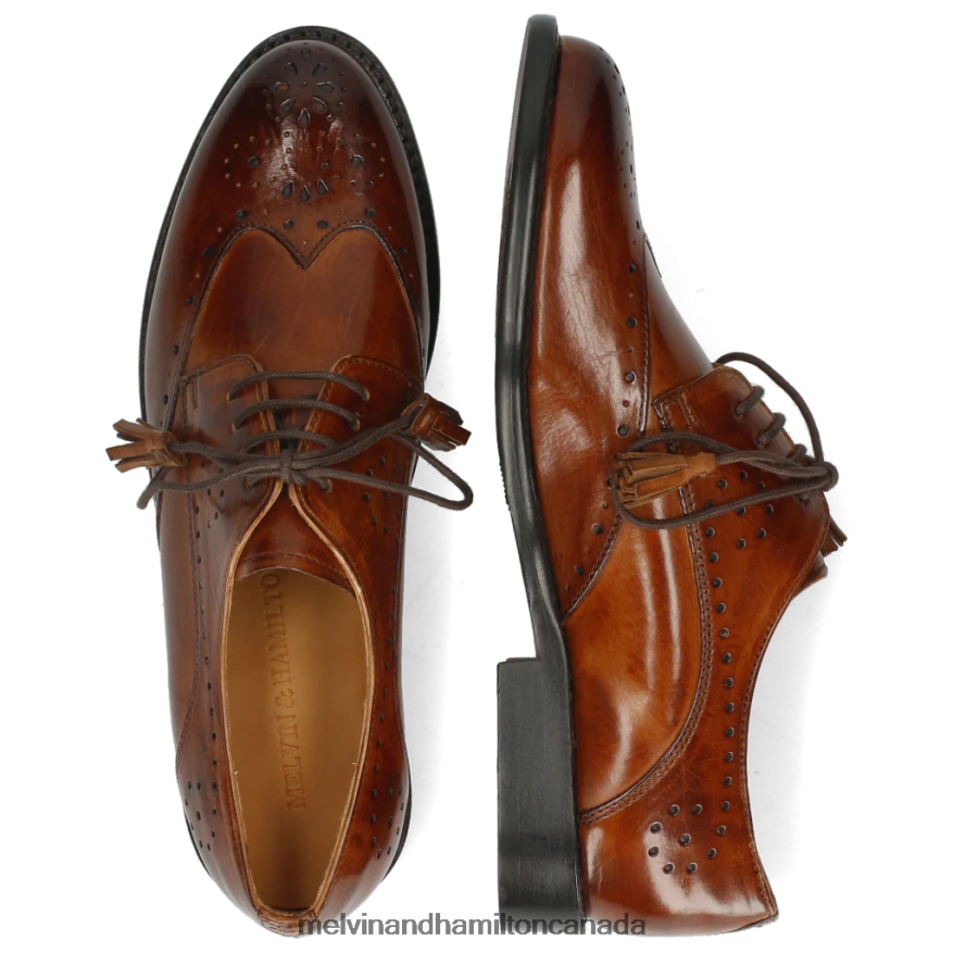 Women Melvin & Hamilton Brown Selina 41 Derby Shoes P4V68P1516