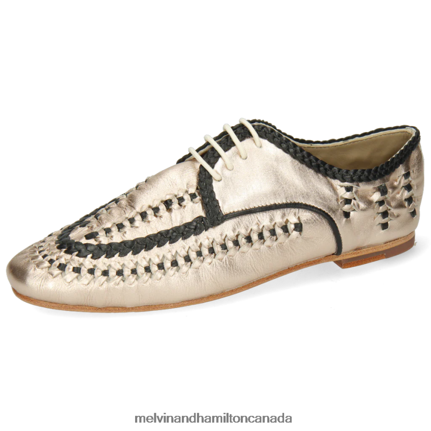Women Melvin & Hamilton Gold Aviana 2 Derby Shoes P4V68P1531