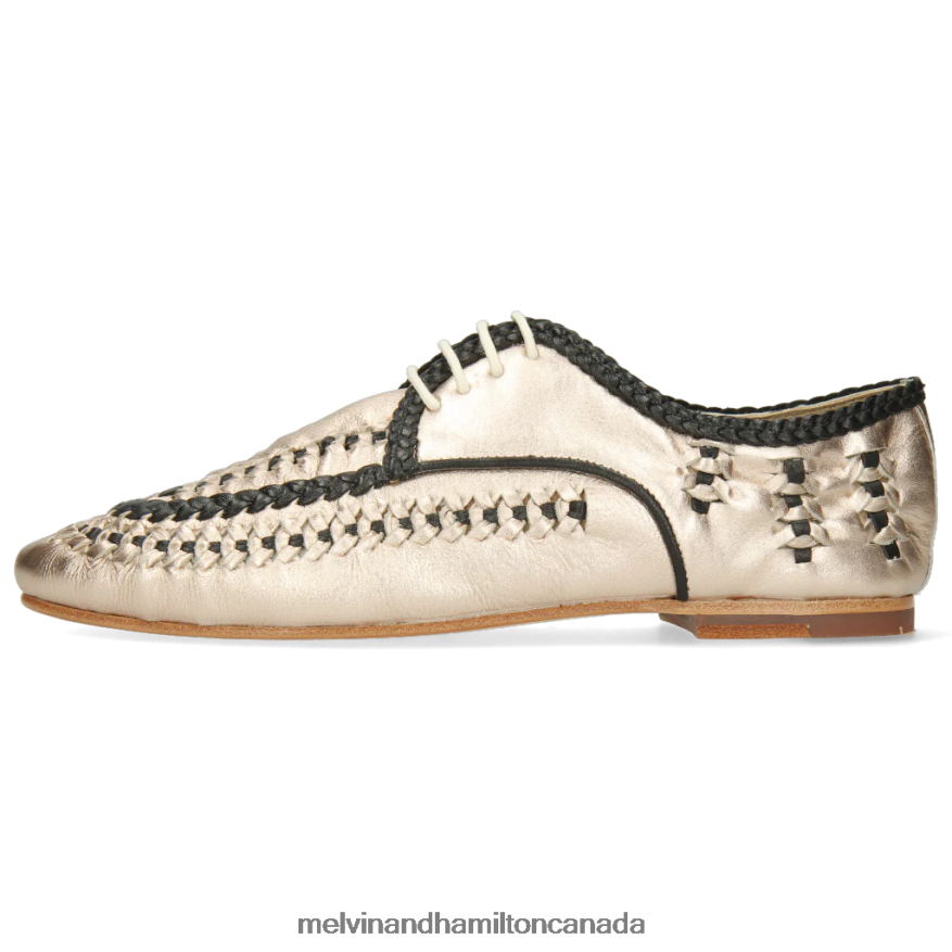 Women Melvin & Hamilton Gold Aviana 2 Derby Shoes P4V68P1531