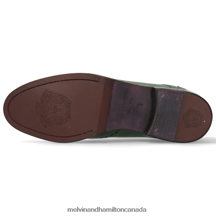 Women Melvin & Hamilton Green Amelie 3 Derby Shoes P4V68P1518