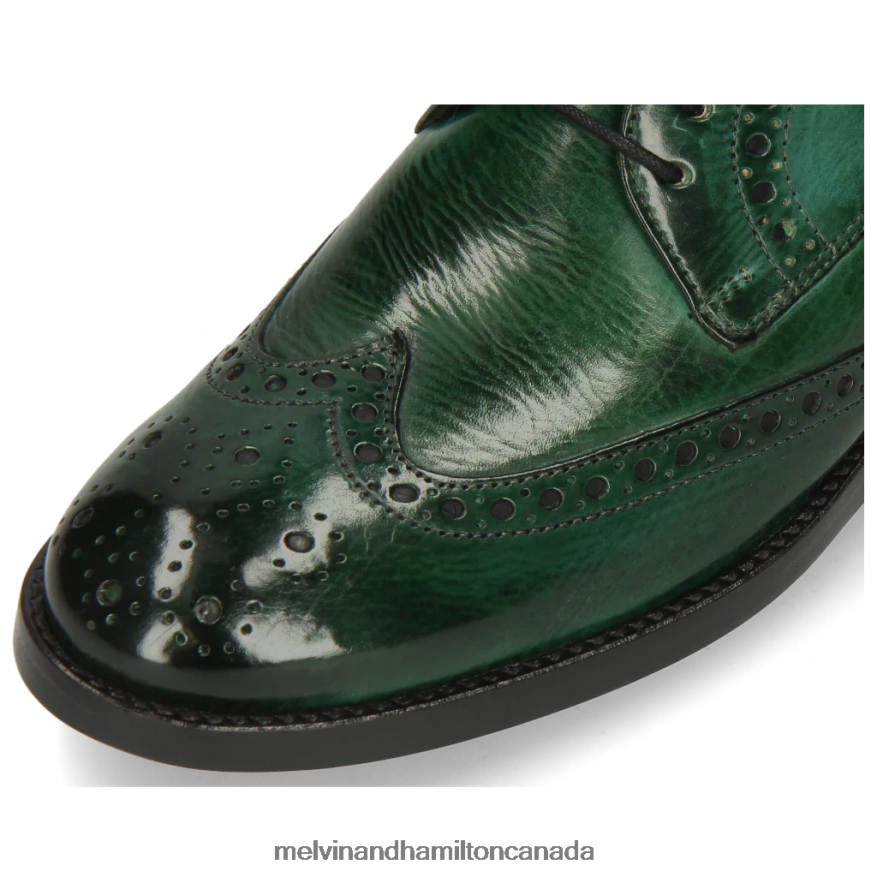 Women Melvin & Hamilton Green Amelie 3 Derby Shoes P4V68P1518