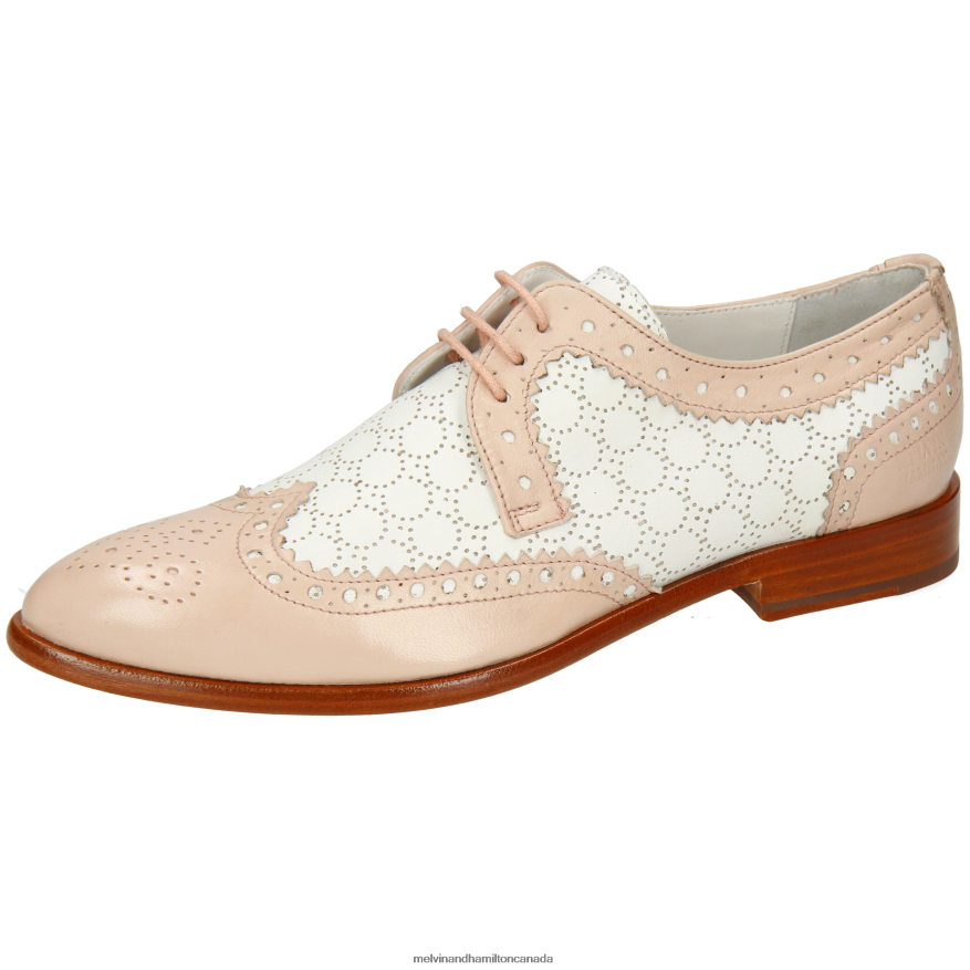 Women Melvin & Hamilton Pink Jessy 53 Derby Shoes P4V68P1506
