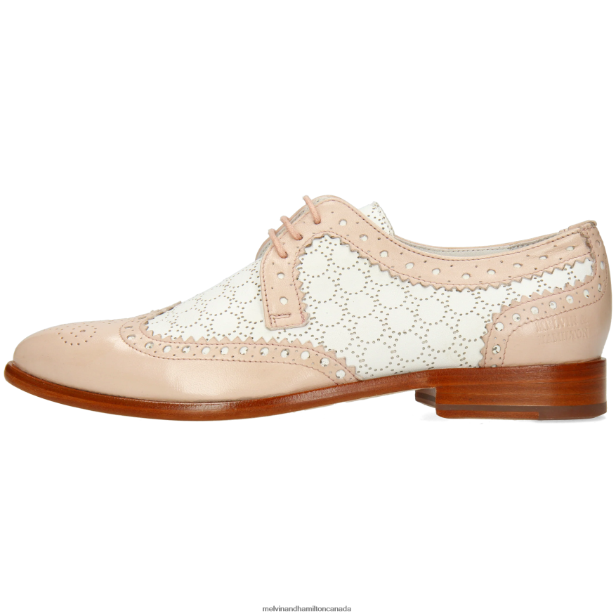 Women Melvin & Hamilton Pink Jessy 53 Derby Shoes P4V68P1506