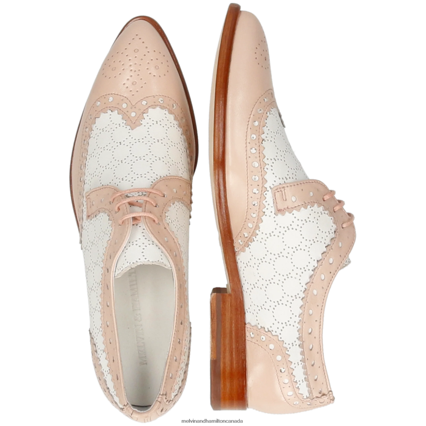 Women Melvin & Hamilton Pink Jessy 53 Derby Shoes P4V68P1506