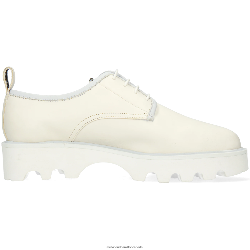 Women Melvin & Hamilton White Megan 21 Derby Shoes P4V68P1514