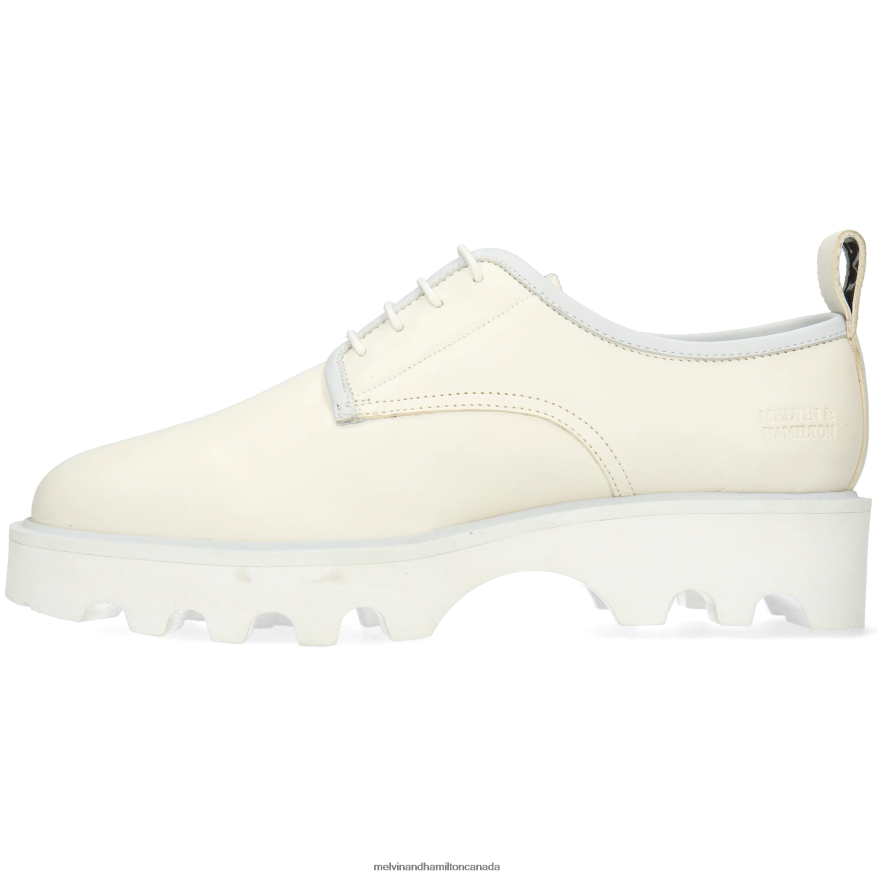 Women Melvin & Hamilton White Megan 21 Derby Shoes P4V68P1514
