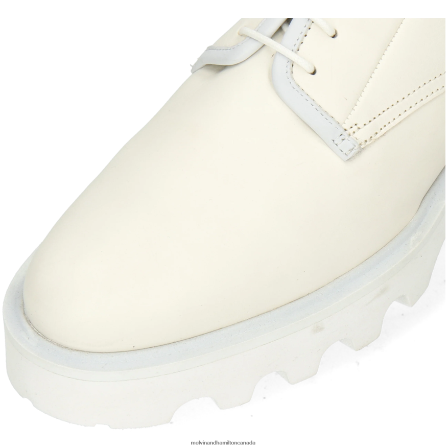 Women Melvin & Hamilton White Megan 21 Derby Shoes P4V68P1514