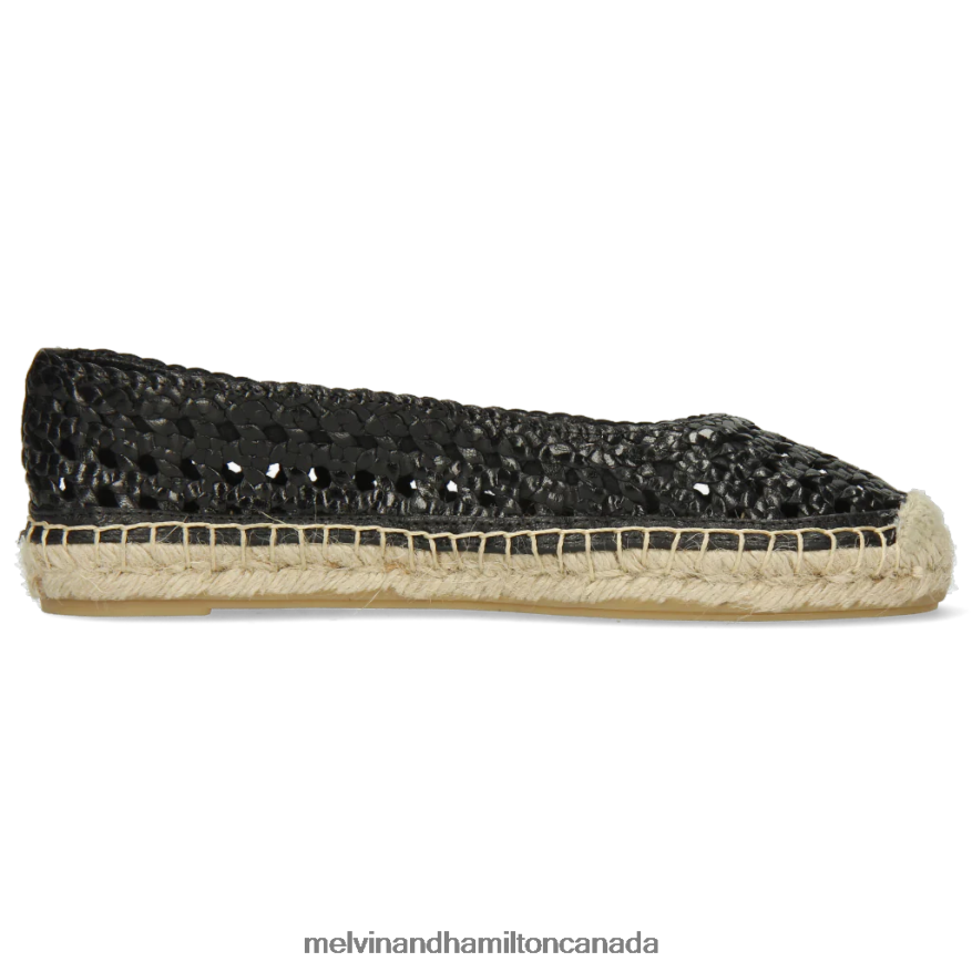 Women Melvin & Hamilton Black Bree 1 Espadrilles P4V68P1888