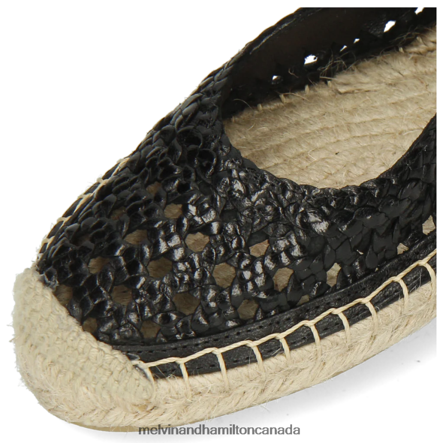 Women Melvin & Hamilton Black Bree 1 Espadrilles P4V68P1888