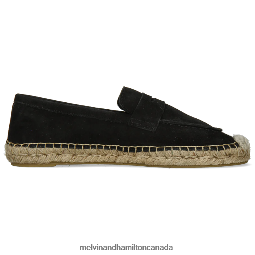Women Melvin & Hamilton Black Bree 2 Espadrilles P4V68P1880