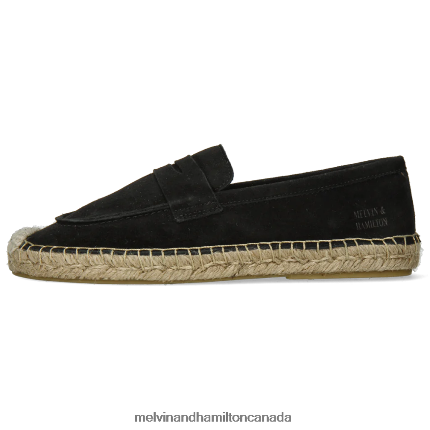 Women Melvin & Hamilton Black Bree 2 Espadrilles P4V68P1880