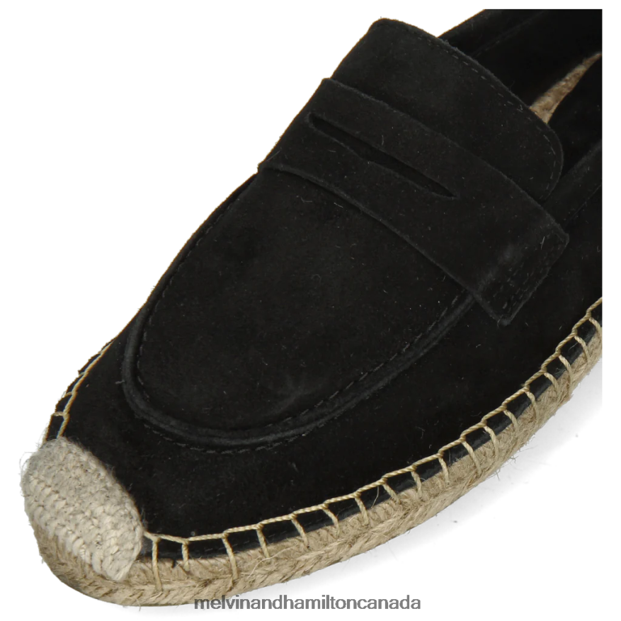 Women Melvin & Hamilton Black Bree 2 Espadrilles P4V68P1880