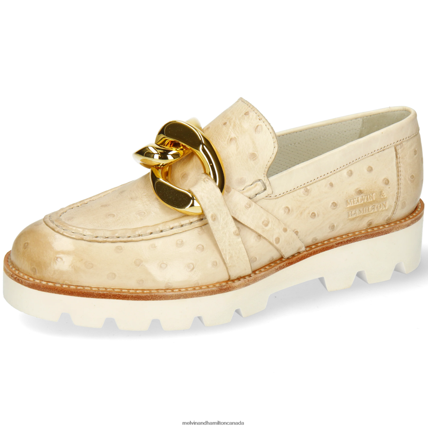 Women Melvin & Hamilton Beige Jade 32 Loafers P4V68P1399