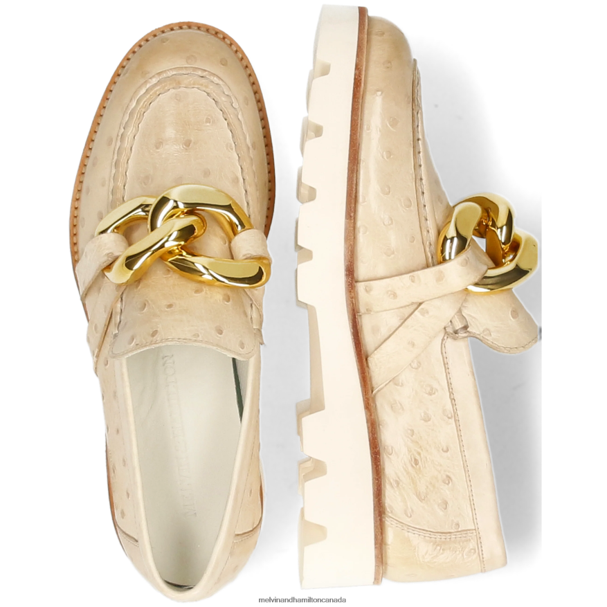 Women Melvin & Hamilton Beige Jade 32 Loafers P4V68P1399