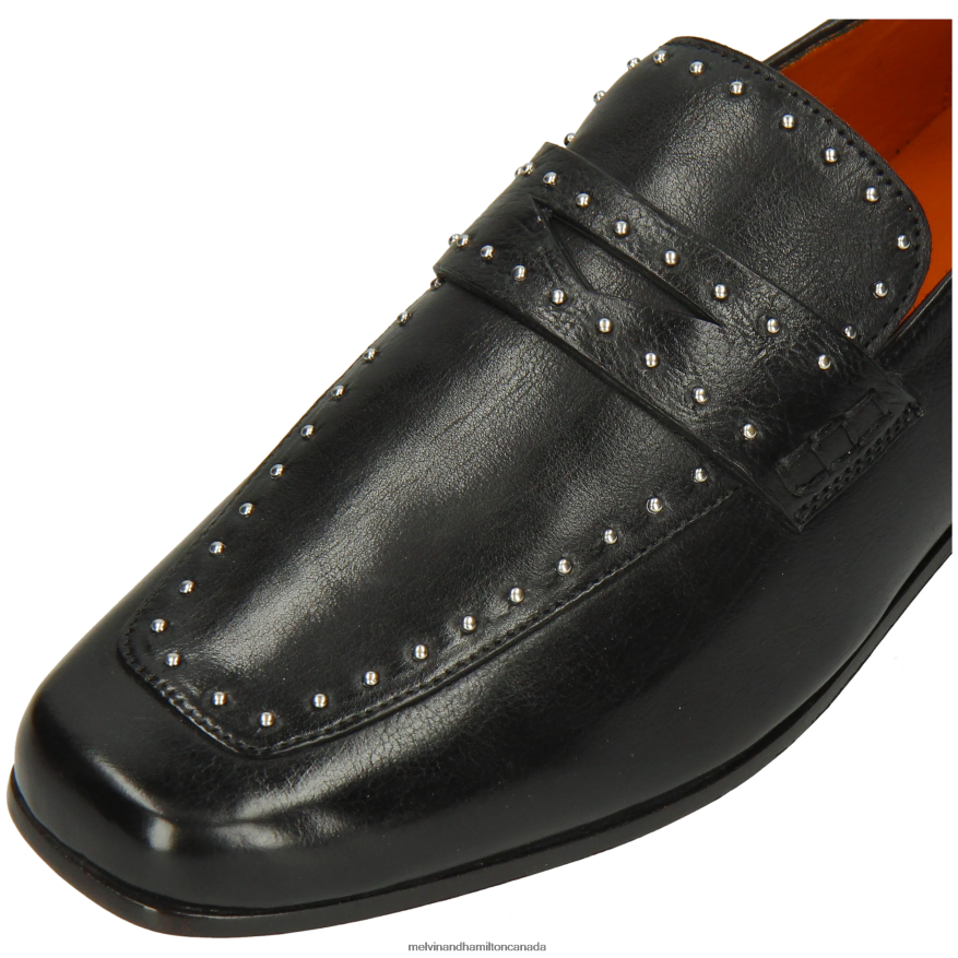 Women Melvin & Hamilton Black Bridgette 1 Loafers P4V68P1365