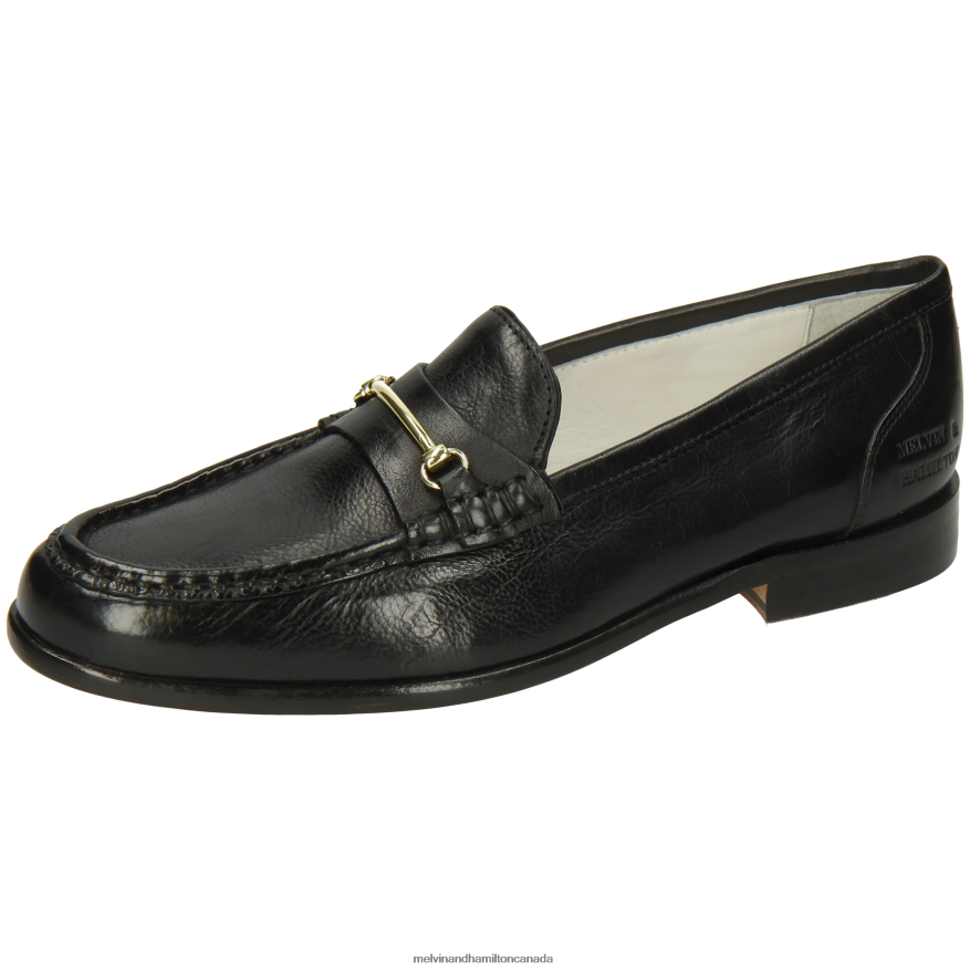 Women Melvin & Hamilton Black Gianna 1 Loafers P4V68P1325