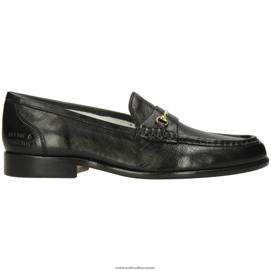 Women Melvin & Hamilton Black Gianna 1 Loafers P4V68P1325