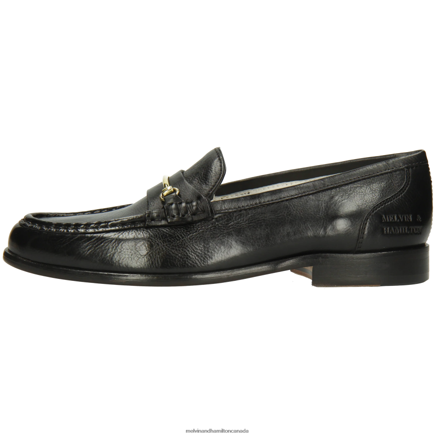 Women Melvin & Hamilton Black Gianna 1 Loafers P4V68P1325