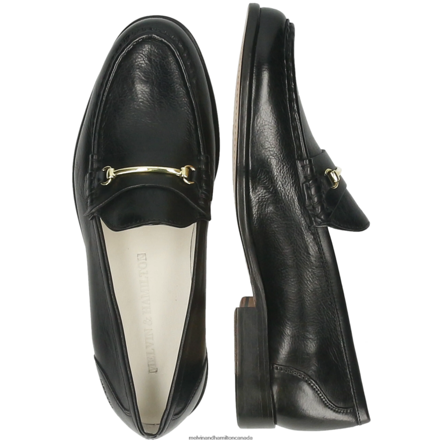 Women Melvin & Hamilton Black Gianna 1 Loafers P4V68P1325
