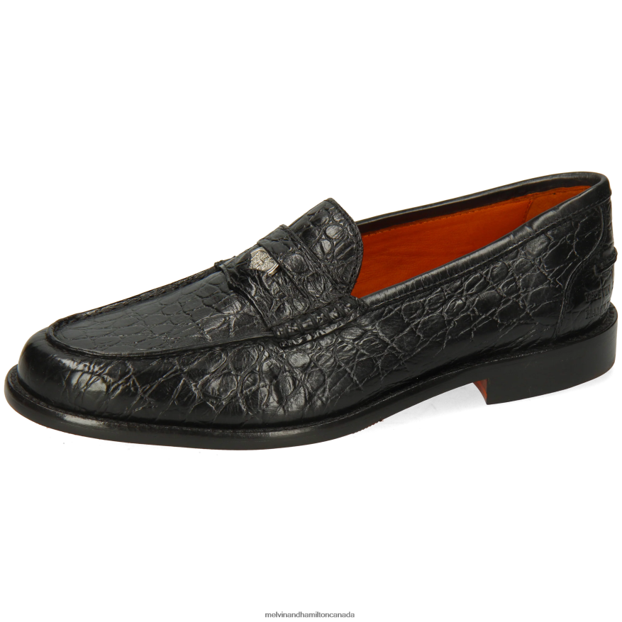 Women Melvin & Hamilton Black Gianna 3 Loafers P4V68P1314