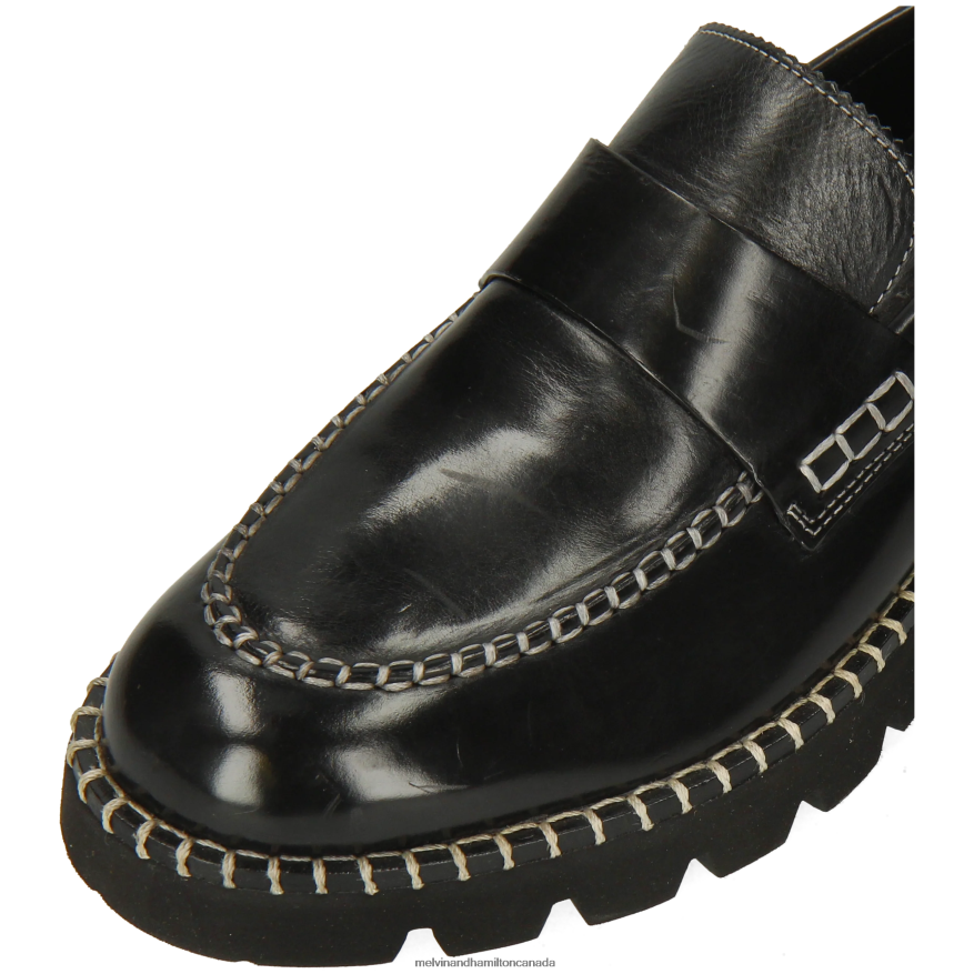 Women Melvin & Hamilton Black Jade 55 Loafers P4V68P1386