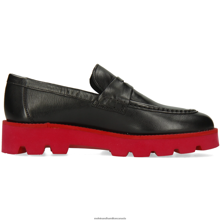 Women Melvin & Hamilton Black Jade 6 Loafers P4V68P1383