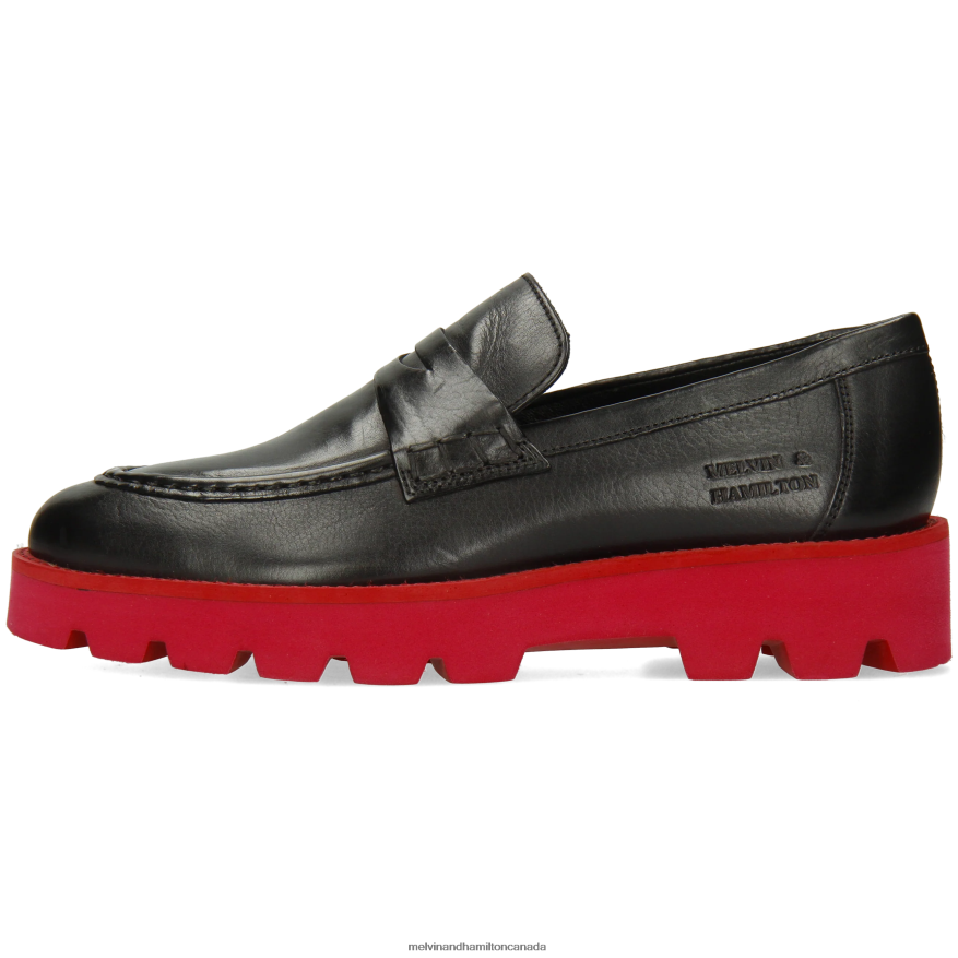 Women Melvin & Hamilton Black Jade 6 Loafers P4V68P1383